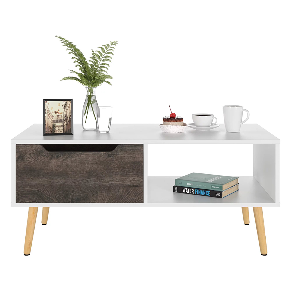 Homfa Coffee Tables for Living Room TV Stand, Wooden